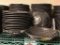 Melamine Serving Dinnerware; Lot of 15, GET 11-1/2in Melamine Bowls, Black, NSF