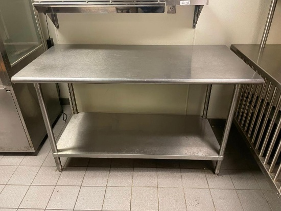 Stainless Steel NSF Prep Table w/ Lower Shelf, 60in x 30in x 36in