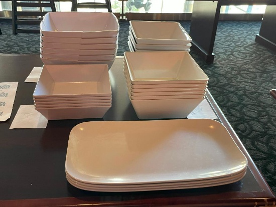 GET Melamine Restaurant Bowls and Platters, See Images for Sizes, Counts, Style