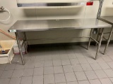 Regency Stainless Steel Prep Table, NSF 72in x 24in x 36in H, Model: 600WT24X72SS