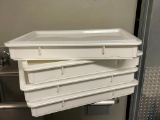Lot of 4 Cambro DB18263P Pizza Dough Proofing Box w/ Lids