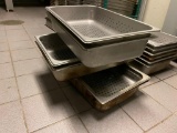 Steam Pans w/ False Bottom Pan; 3 Sets, Full Size, 3 Pans, 2 Steamer False Bottom Pans, 4in