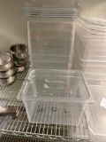 Cold Food Pans, 1/2 Size, 8in Deep, All w/ Lids, Lot of 8