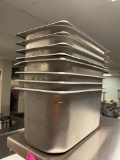 Steam Pans, 1/3 Size, 6in, Lot of 8