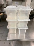 Cold Food Pans w/ Lids, Lot of 12, 6in 1/6 Size