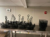 Group of Matching HD Wrought Iron Serving Baskets and Condiment Holders, 11 w/ Handles, 6 Baskets