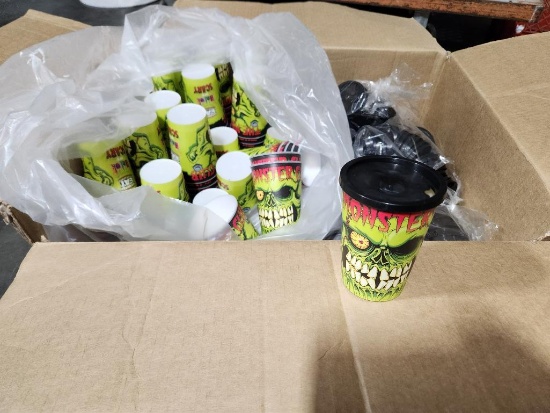 Large Box of Moster Club Cups w/ Lids