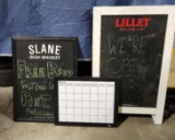 Pair of Chalk Menu Signs and Dry Erase Board