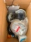Box of New & Used Motorcycle Headlights