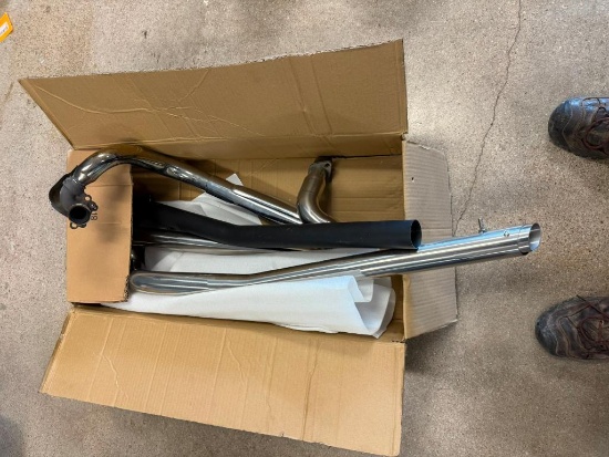 NEW Stainless Exhaust & a used Exhaust for Motorcycle