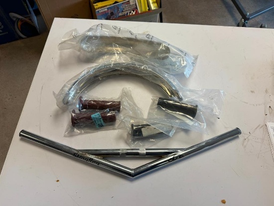 Used Handlebars, 2 NEW fenders & 2 NEW sets of Grips