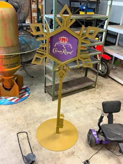 Like new Crown Royal Snowflake Stand, Runs on Batteries and the Center Logo Spins