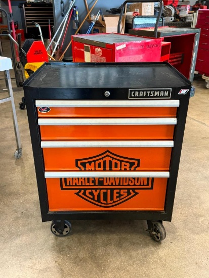 Used Craftsman Harley Davidson 4 Drawer Tool Box - Great Shape!