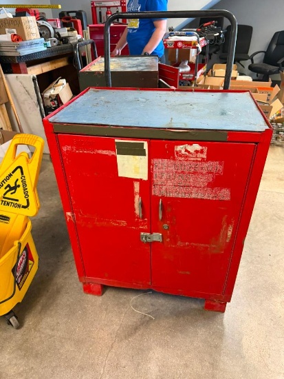 Used Red Military Style Stack-On Tool Box