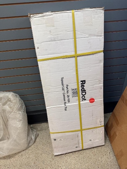 New Red Dot Topsail 120" Canvas Sun Top for Golf Cart