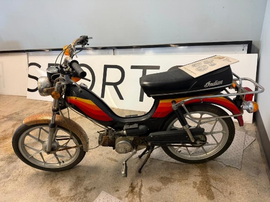 Used 1980 Indian Moped - No title- but you Don't need one- comes with parts manual - has run in past
