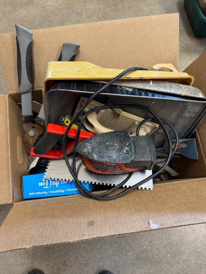 Box of Paint Supplies and Tools