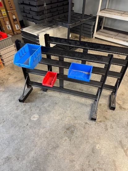 Used Plastic Parts Bins & 2 Racks for them
