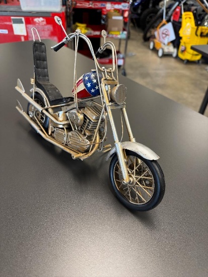 Miniature Blue Motorcycle