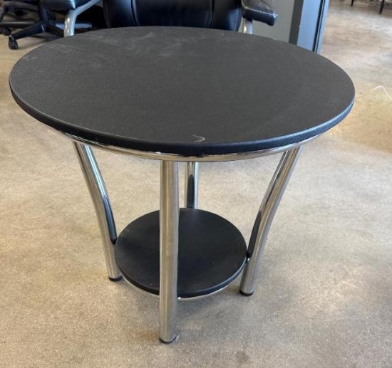 Used Small Round Black Coffee Table