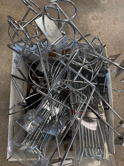 Box of Various Gridwall, Peg Board and other Hooks