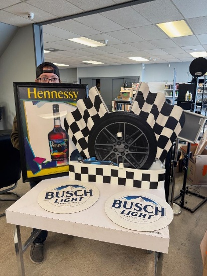Hennessy, Busch Light and Racing Signs and Art