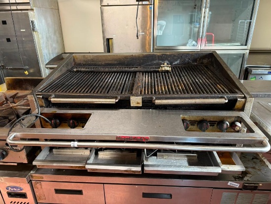 MagiKitch'n Countertop Gas Charbroiler, 48in Cook Surface
