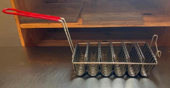 Taco Shell Fryer Basket, 6 Shell Capacity