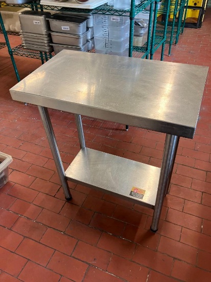 Stainless Steel Prep Table w/ Lower Shelf, 30in x 30in x 36in