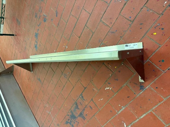 John Boos BHSS 1260, 60in x 12in, NSF Wall-Mount Stainless Steel Shelf