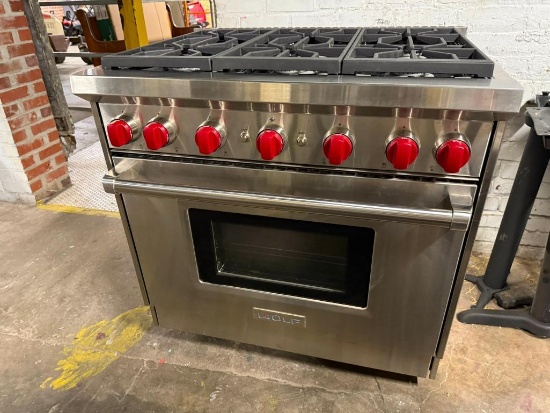 Brand New, Never Used, WOLF Model GR366 Sub-Zero 36in Gas Range, 6 Burners, MSRP: $8,205.00