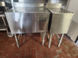 Pair of John Boos Back Bar Units, Models UBDB-1824 & UBDB-1812 Underbar Drainboard Cabinets