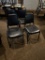 Lot of 10 Black Metal Framed Stack Chairs w/ Padded Seats & Backs, Normal Wear & Tear