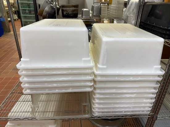 10+ Winco 13 Gallon Food Containers w/ Lids, 26in x 18in x 9in