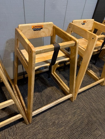 Lot of 2, Wood High Chairs