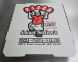 Vintage New Old Stock Cardboard Sortino's Pizza Box, 16in w/ Sortino's Logo & Lettering