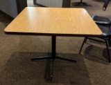 Lot of 4, Restaurant Tables, Square, 36in x 36in x 30in, Laminate Top, Sold 4x's $
