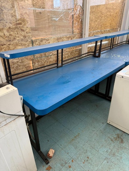 Group of Laundromat Benches & Folding Tables, Sold-As-Is, All for One Bid
