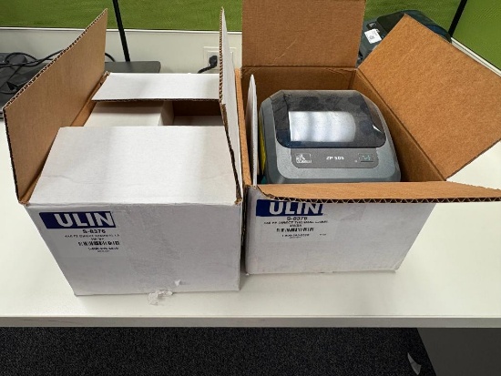 Lot of 2 Zebra ZP505 Thermal Label Printer & Uline S-8376 4x6 Labels
