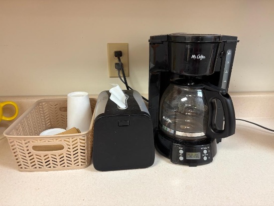 Coffee Maker & Napkin Dispenser