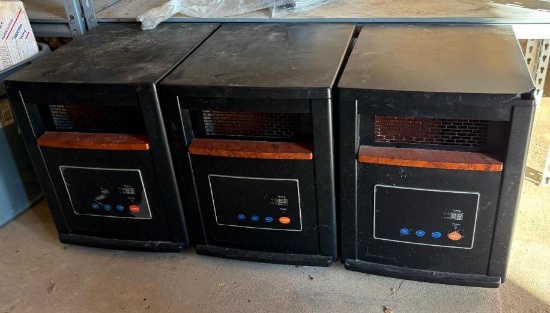 Lot of 3, Life Smart Infrared Heaters, Model: LS1000-2