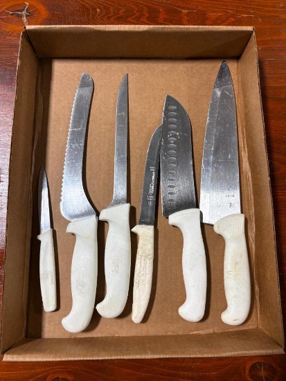 Lot of 6, Commercial Kitchen Knives, Choice and Dexter