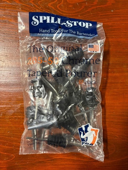New Package, Spill-Stop 12 Pack Tapered Pourers