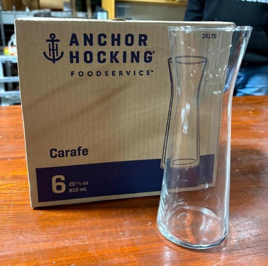 New Case of 6, Anchor Hocking 20-1/2oz Carafe