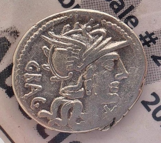 Ancient Roman Silver Denarius L Antestius Gragulus Struck 136 BC, RCV115