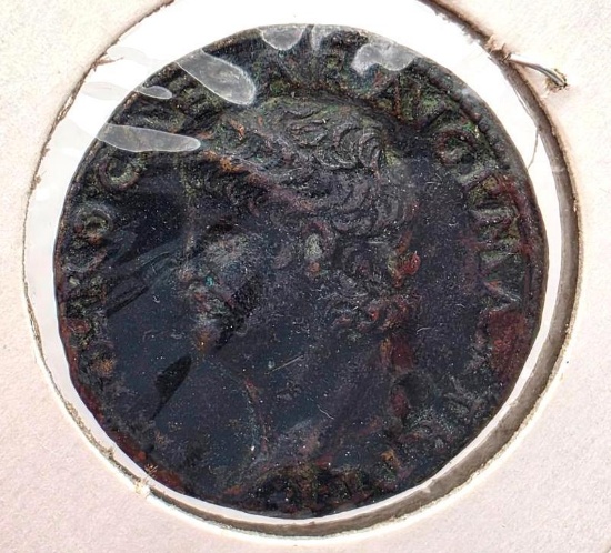 Ancient Roman Bronze As, Nero of Lugdunum (10.44g) Struck 64-66 AD, Sear 690