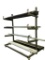 Heavy-Duty Mobile Cantilever Rack on HD Steel Swivel Casters, Racks 90in Long, Base 60in Wide