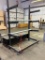 Heavy-Duty Mobile Cantilever Rack on HD Steel Swivel Casters, Racks 72in Long, Base 60in Wide