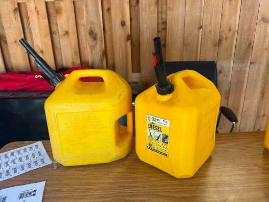 Lot of 2, Midwest Can 5-Gallon Diesel Fuel Cans