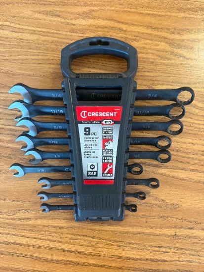 Crescent 9pc SAE Combination Wrench Set, 9pc, Complete